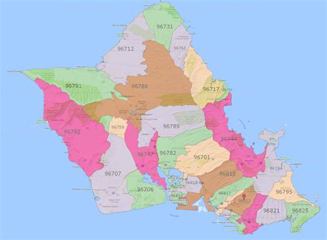 Honolulu Hawaii Zip Code Map At Rodney Swisher Blog