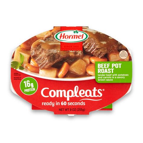 Hormel Shelf Stable Beef Pot Roast 9 Oz Tray With Potatoes Carrots Brown Gravy Ready In 60 Seconds Walmart Com