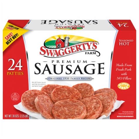 Hot Breakfast Sausage Patties By Swaggerty S Farm Large Premium Pork Collection