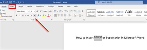 Master the Art of Inserting Subscripts in Word Easily