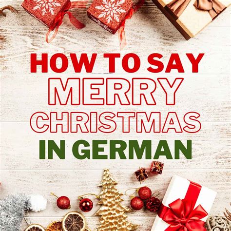 5 Ways Merry Christmas German