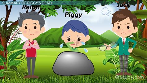 How does Piggy die in Lord of the Flies?