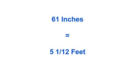 5 Feet in 61 Inches