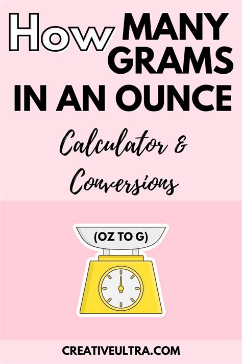 How Many Grams In An Ounce Oz To G Conversions Calculator