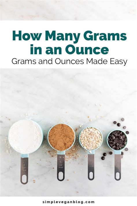 How Many Grams In An Ounce Oz To G Simple Vegan Blog