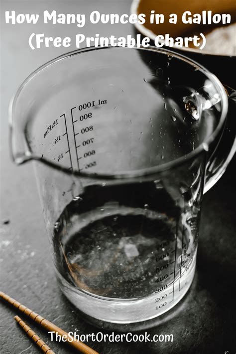 How Many Ounces In A Gallon Free Printable Charts The Short Order Cook