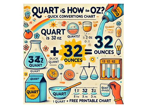 How Many Ounces In A Quart Easy Conversions Free Printable Chart