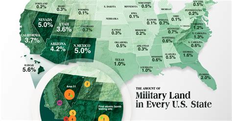 How Much Land Does The U S Military Control In Each State
