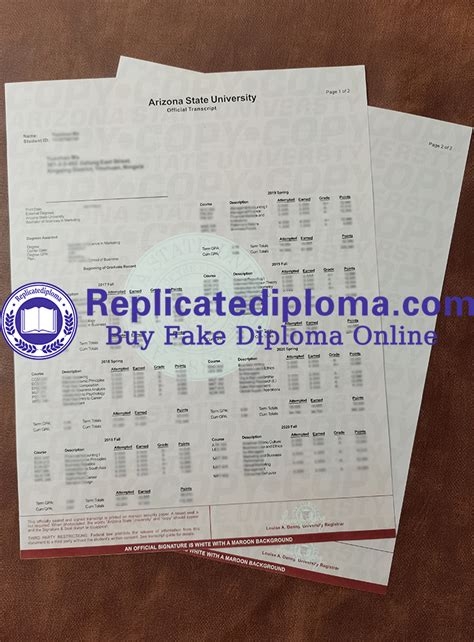 How Much To Buy Arizona State University Transcript In Usa