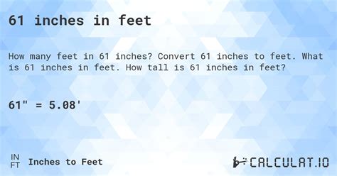 5 Feet 1 Inch