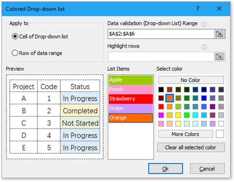 How To Add Color To Drop Down List In Excel