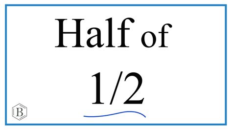 How To Calculate Half Of 1 2 Youtube How To Calculate Half Of 1 2 Youtube