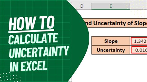 How To Calculate Uncertainty In Excel Learn Excel