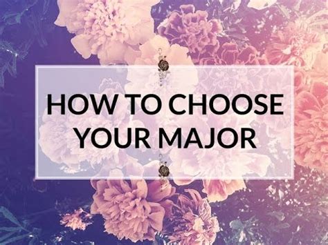 How To Choose Your Major 5 Easy Steps Youtube