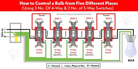How To Control One Light Bulb From 5 Or 6 Different Places