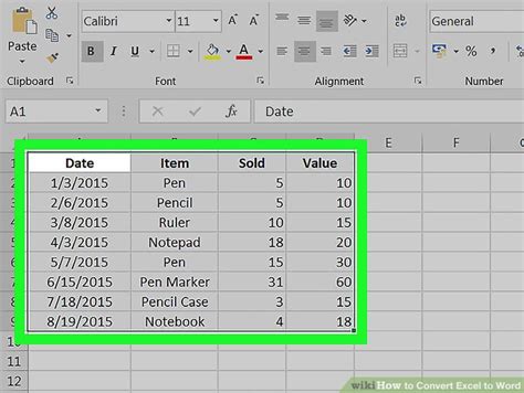 How To Convert A Word Document To Excel Learn Excel