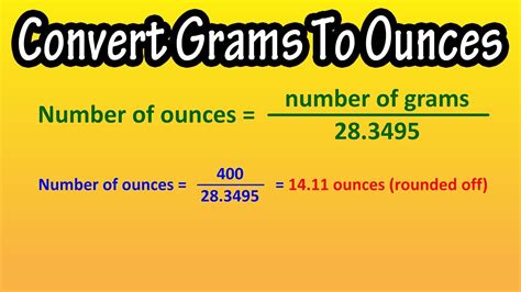How To Convert Change Grams G To Ounces Oz Explained Formula