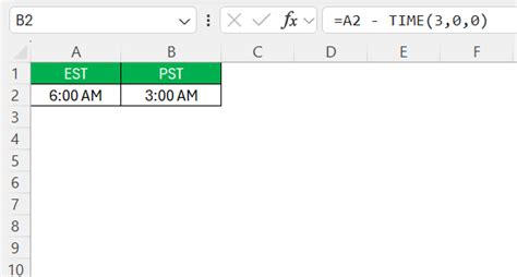 How To Convert Est To Pst In Excel Youtube