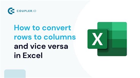 How To Convert Excel Rows To Columns Coupler Io Blog
