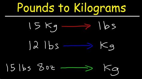 How To Convert From Pounds To Kilograms And Kilograms To Pounds Youtube How To Convert From Pounds To Kilograms And Kilograms To Pounds Youtube