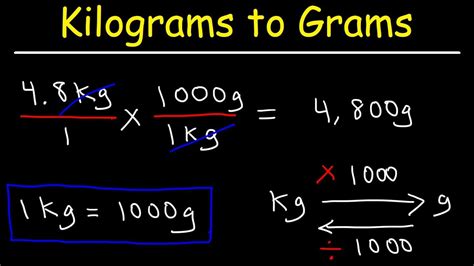 How To Convert Kilograms To Grams And Grams To Kilograms Youtube