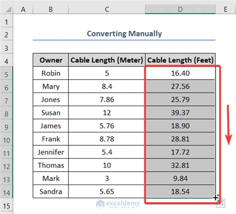How To Convert Meters To Feet In Excel 4 Methods Exceldemy