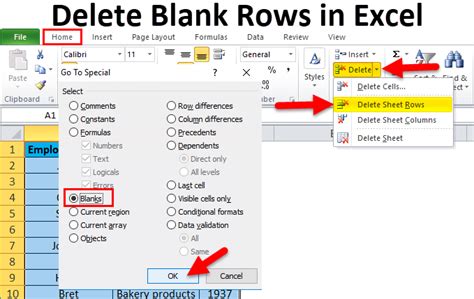 How To Delete And Remove Blank Rows In Excel Quickly
