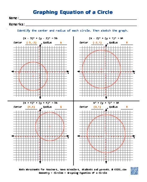 How To Determine Radius Of Circle From Equation Free Worksheets Printable