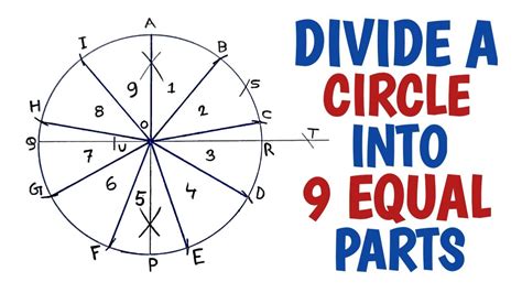 How To Divide A Circle Into 9 Equal Parts Youtube