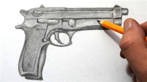 How To Draw A Gun Quick Sketch