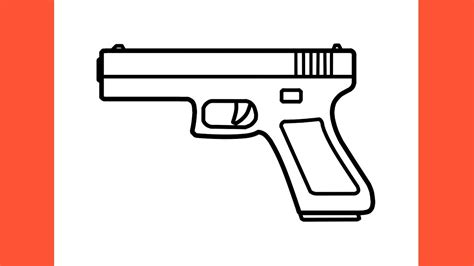 How To Draw A Pistol Easy