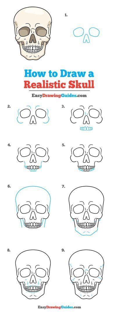 How To Draw A Realistic Skull Really Easy Drawing Tutorial