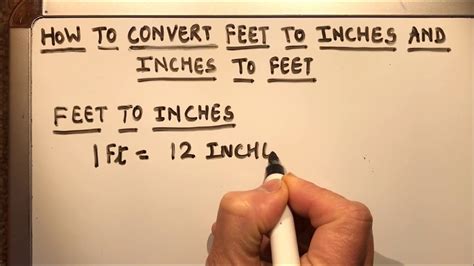 How To Easily Convert Inches In Into Feet Ft Feet Into Inches