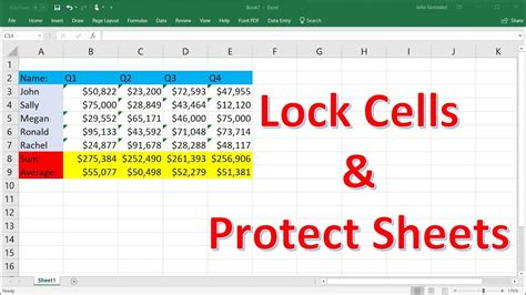 How To Lock Cells In Excel And Unlock Certain Cells On A Protected Sheet