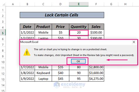 How To Lock Certain Cells In Excel Learn Excel