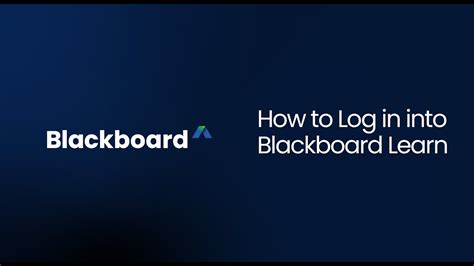 How To Log In Into Blackboard Youtube