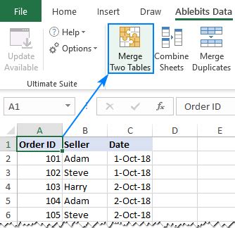 How To Merge Two Tables By Matching A Column In Excel