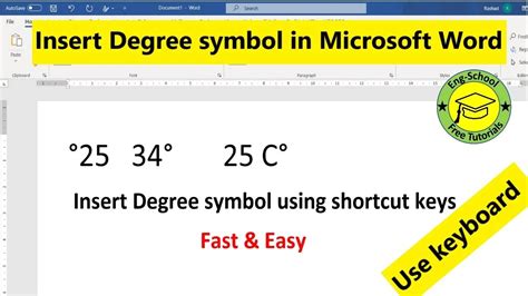 Insert Degree Symbol