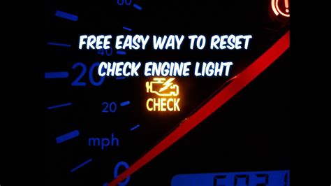 How To Reset The Check Engine Light Easy And Free