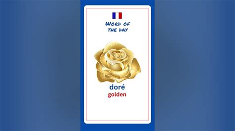 How To Say Gold In French Youtube