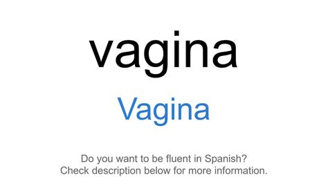 How To Say Vagina In Spanish Youtube