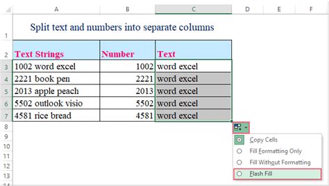 How To Separate Text And Numbers From One Cell Into Two Columns