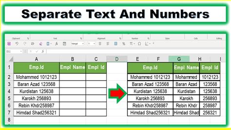 How To Separate Text And Numbers In Excel Easy Way Youtube
