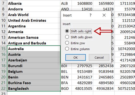 How To Shift Cells In Excel Spreadcheaters