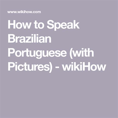 How To Speak Brazilian Portuguese Easy Simple Tips