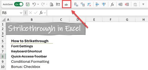 How To Strike Through Text In Excel Xelplus Leila Gharani