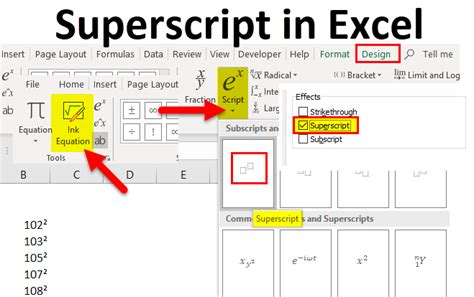 How To Superscript And Subscript In Excel