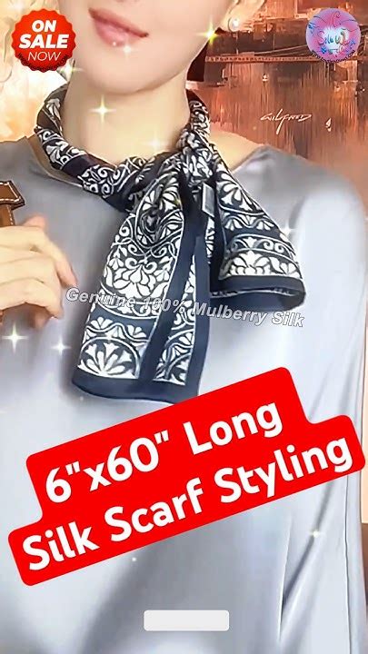 How To Tie Wear Style 6In X 60In 15Cm X150cm Long Silk Scarf Tips