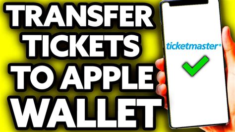 How To Transfer Ticketmaster Tickets From Apple Wallet Youtube