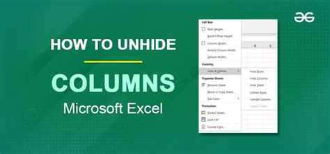 How To Unhide Columns In Excel Show Hidden Columns